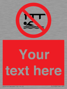 Custom Do not swim in the vicinity of piers